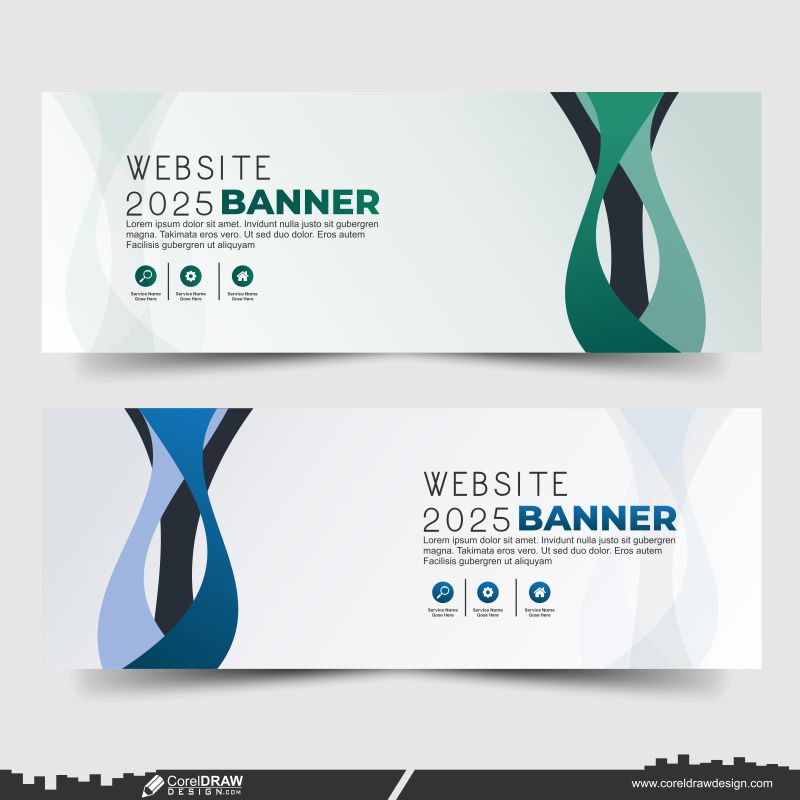 web banner design cdr download vector