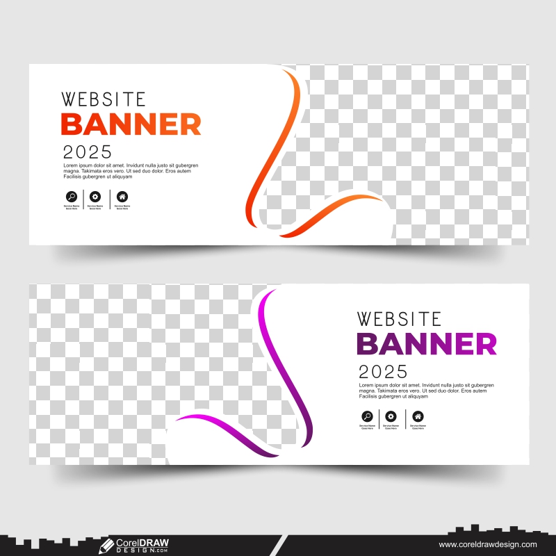 web banner design vector cdr download