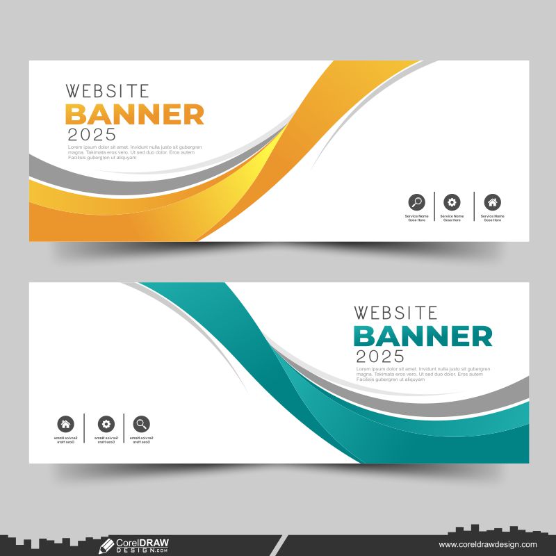 Web Banner Design Vector dwl Free