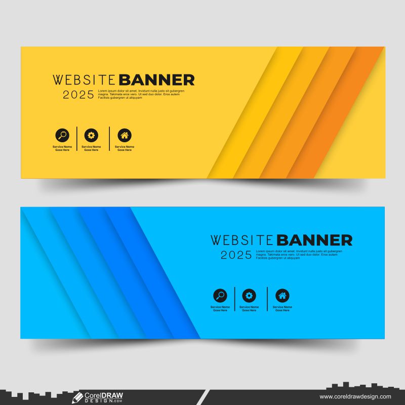 Website Banner Design Premium vector