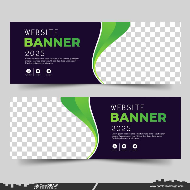 Website Banner dwl CDR Free Design Vector