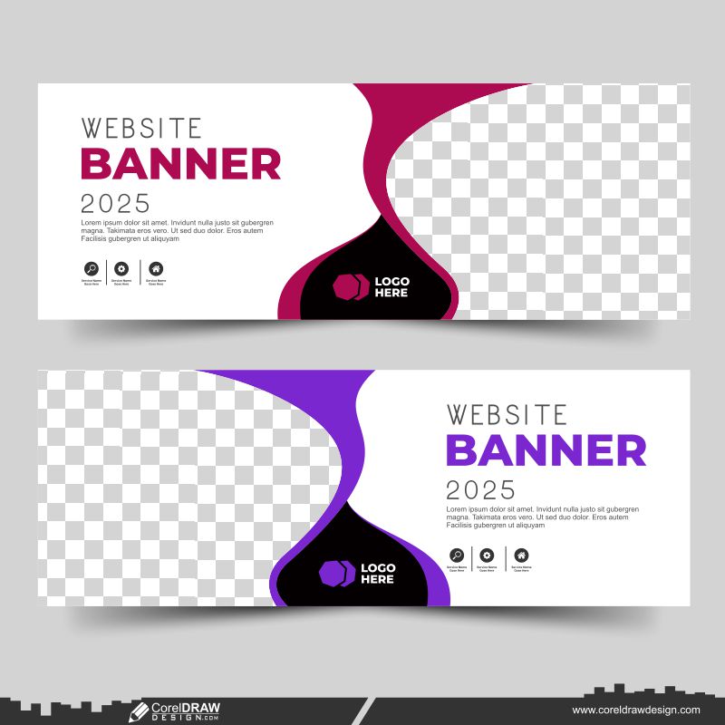 Website Banner dwl CDR Free Vector