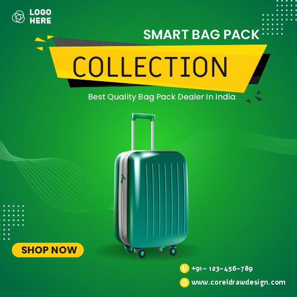 wheel bag poster design vector, new design banner