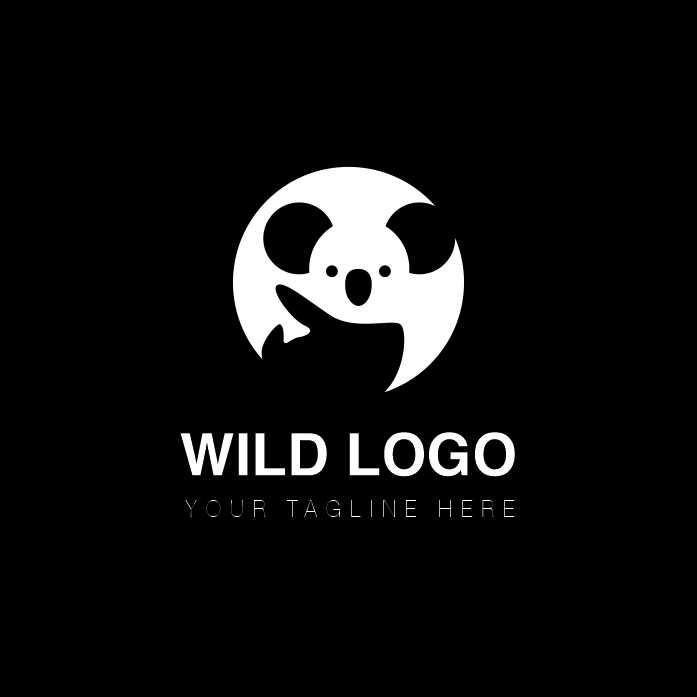 Wildlife koala logo vector