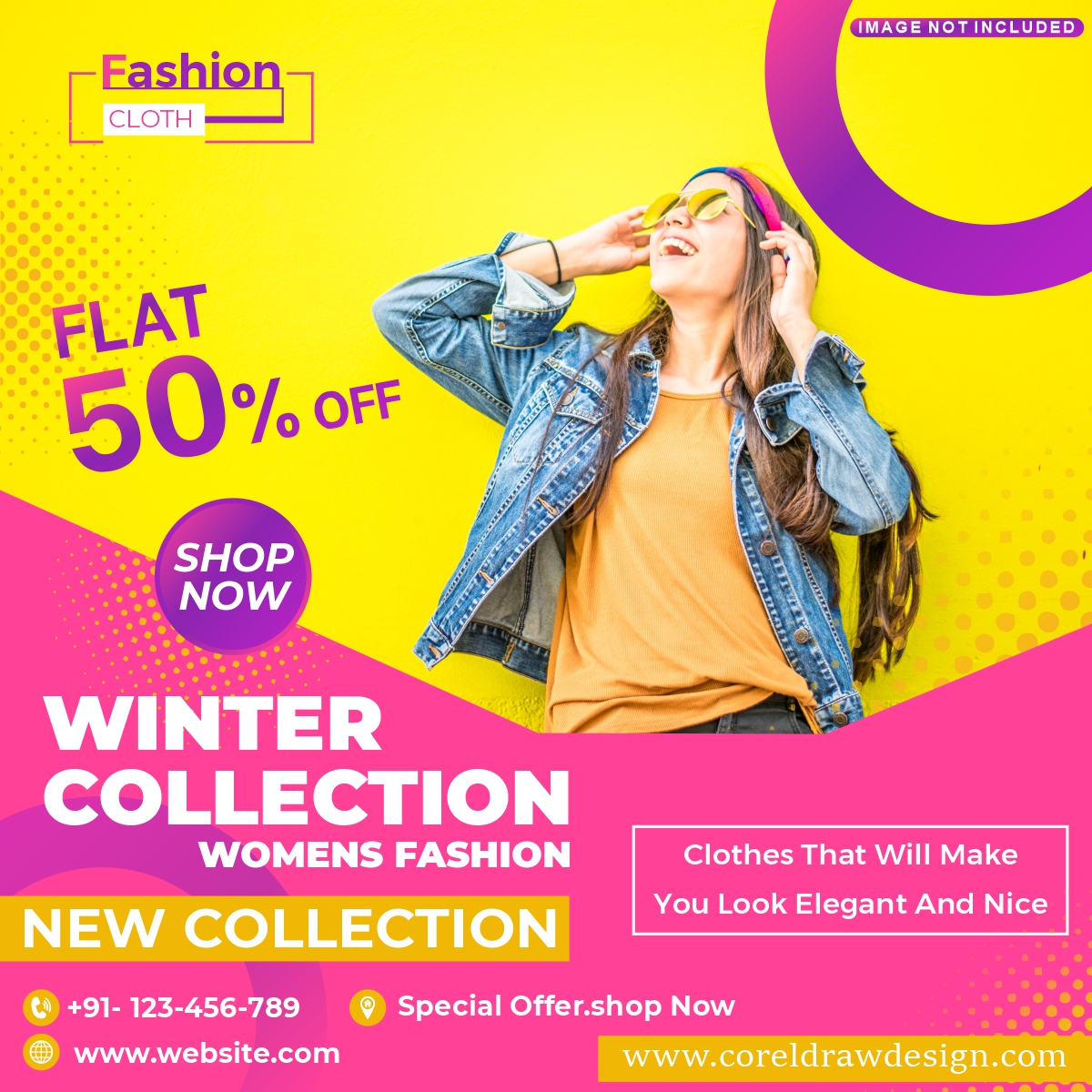 Winter Collection Sale Banner Template Design 