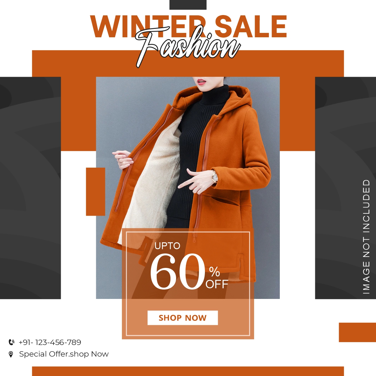 Winter Fashion Sale Instagram Post Template Premium Vector