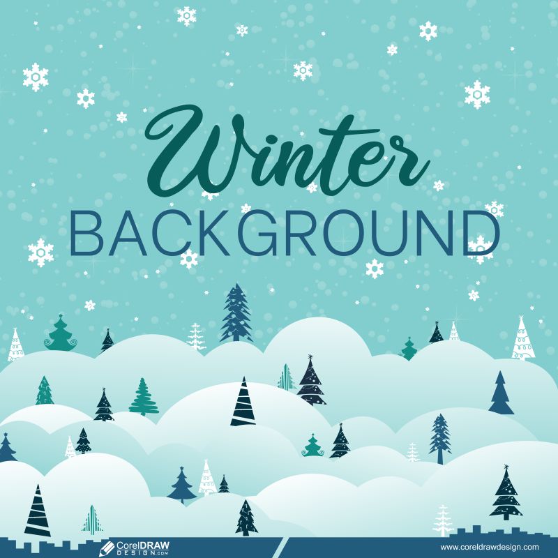 Winter Season Free Vector Background