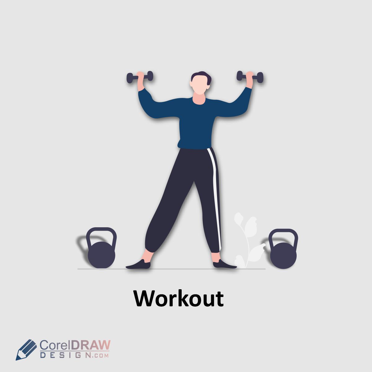 workout man icon vector design