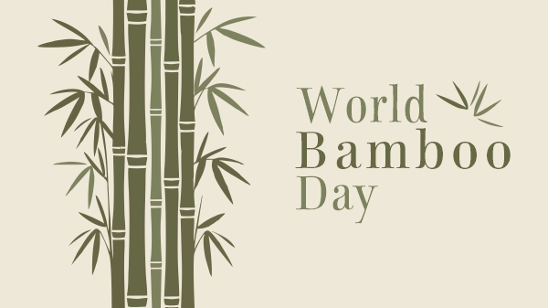 World bamboo day banner ,Illustration Free Vector Art