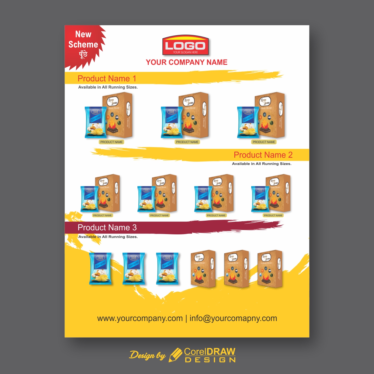 Yellow business Flyer for Products Promotion
