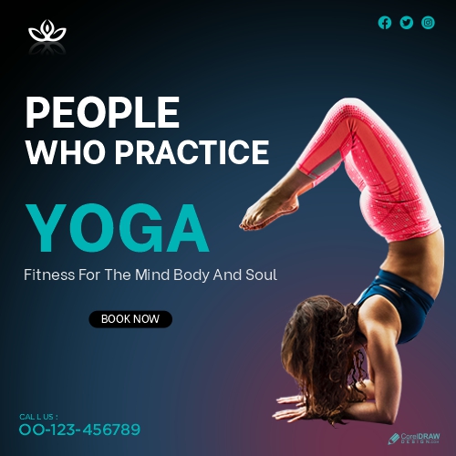 Yoga Social Media Post Template Premium Vector