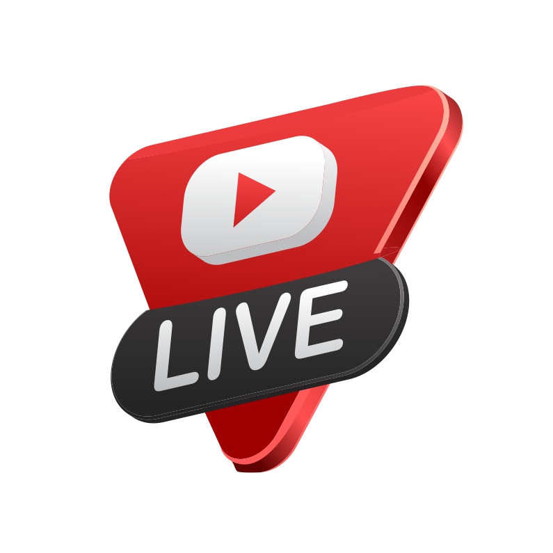 Youtube Live Stream Icon Badge 3D Vector Download For Free