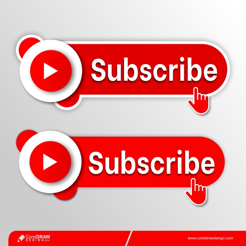 Youtube Subscribe Button Free Premium Vector