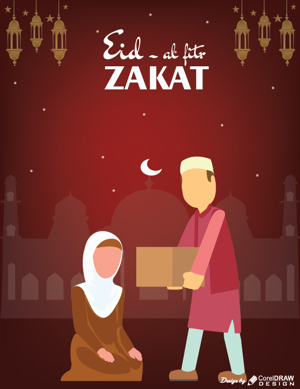 Zakat Poster Free Vector Illustration