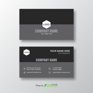 Simple Black and Gray Business Card
