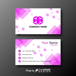 Abstract pink business card