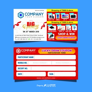 Download Lucky Draw Shopping Coupon | CorelDraw Design (Download Free