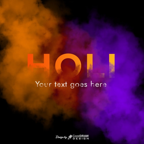 Realistic Holi color festive theme
