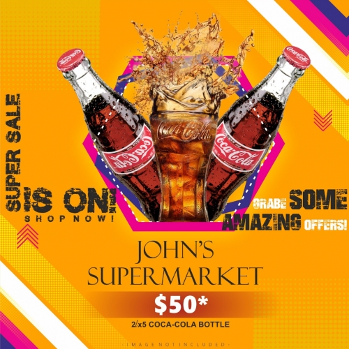 Supermarket Sale Promotion Banner Template