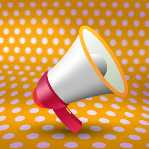 Vector Megaphone with Background