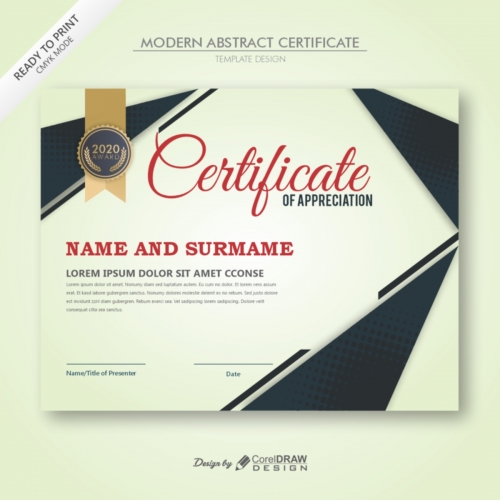 Modern Abstract Certificate Template Design