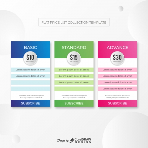 Flat Price List Collection Template