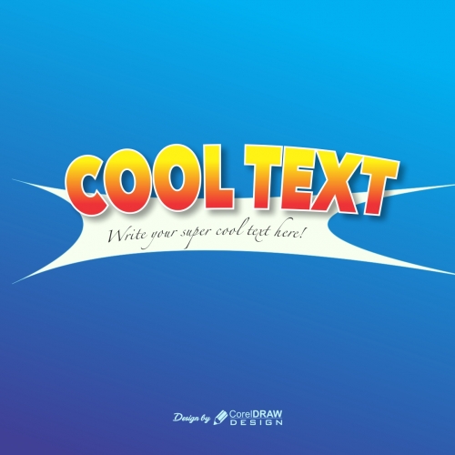 Cool Text Effetcs Ribbon Logo Template Design