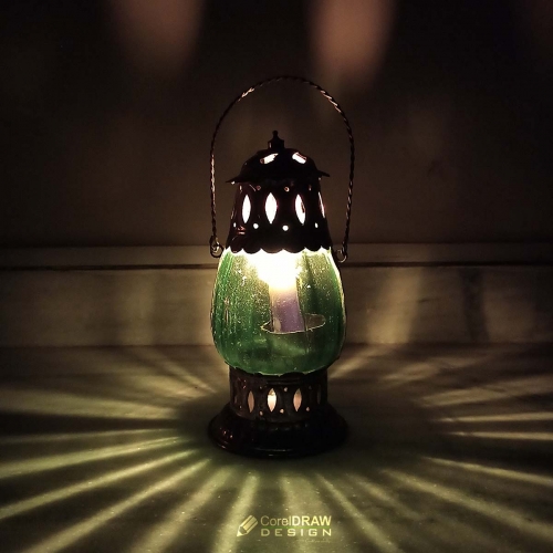 Beautiful Traditional Green Lamp Stock Image