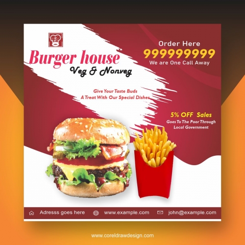 Burger House food Template
