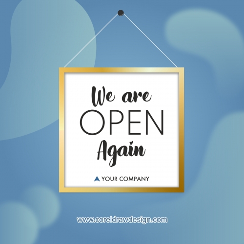 we are open again background template