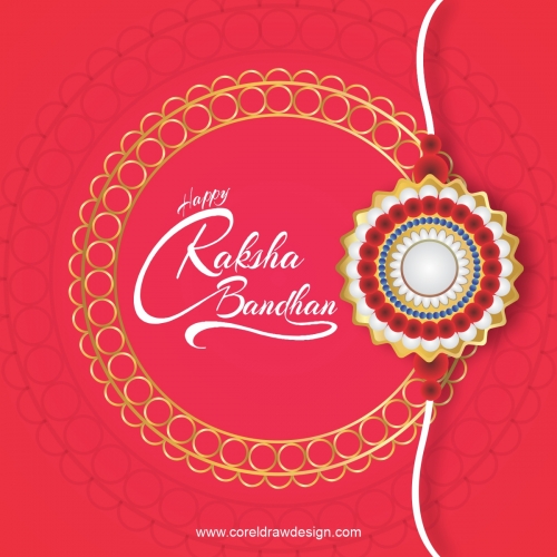 Rakhi design for happy raksha bandhan background