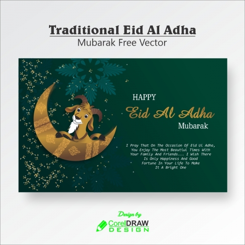 Traditional Eid Al Adha Mubarak Free Vector