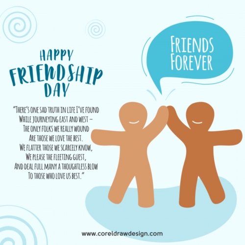 friendship day flat design vector background