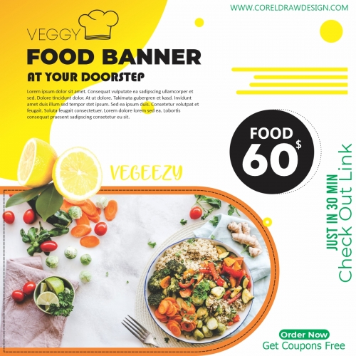 Vegeezy Food banner template instagram post banner