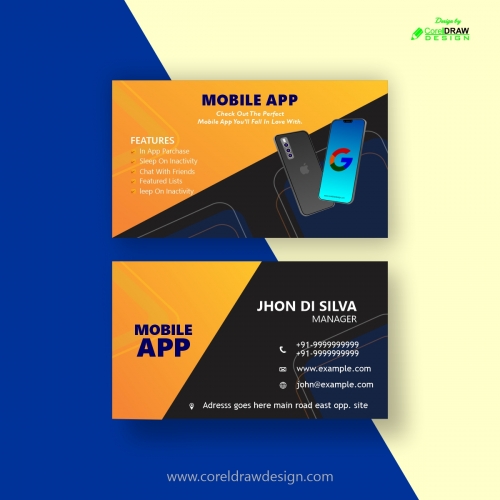 Mobile App Business Card Design