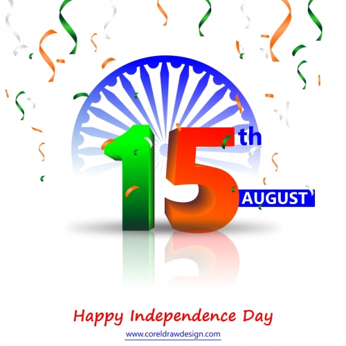 15 Of August Indian Independence Day Vector