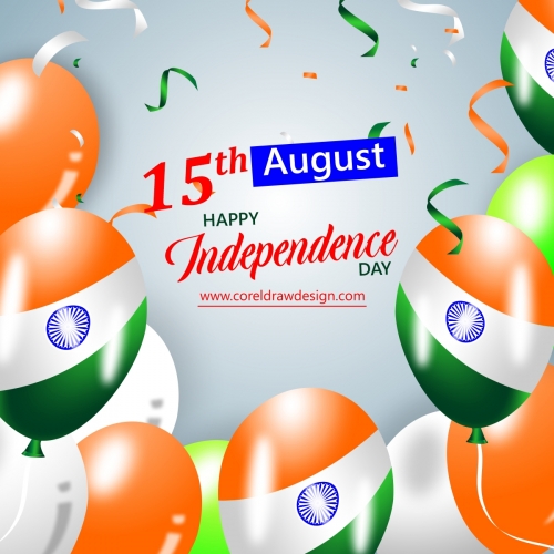 15 Of August Indian Independence Day Vector Design