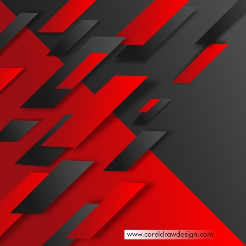 Realistic Flowing Glossy Red & Grey Background Free Vector