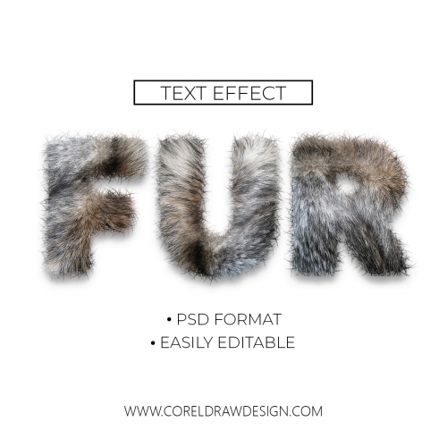 Fancy fur text effect