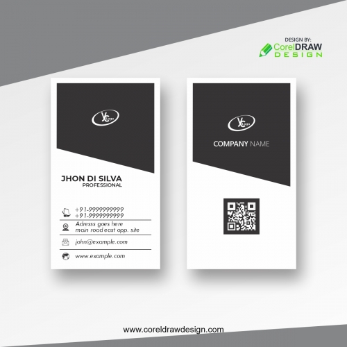 Abstract Classic Black & White Business Card Template