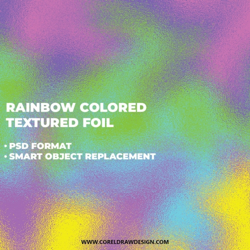 Rainbow Colored Textured Foil