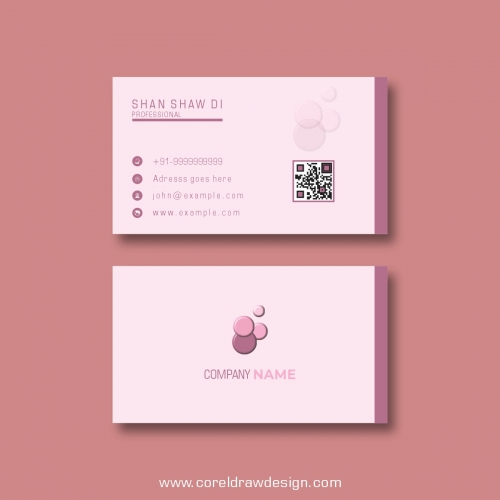 Geometric Pink Premium Business Card Template
