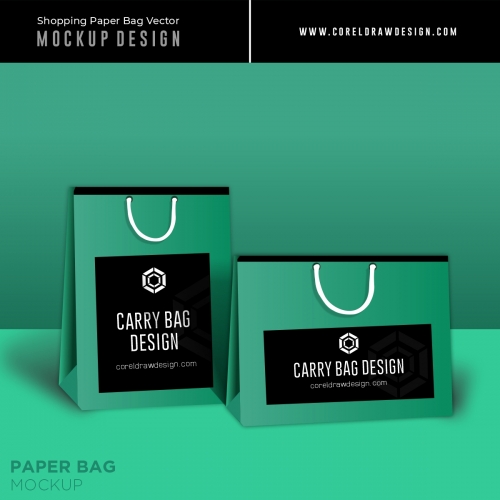 Shopping Paper Bag Vector Mockup Design