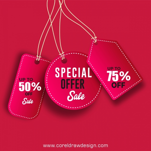 Special Offer Sale Label Template Collection Design