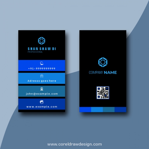 Abstract Blue Professional Business Card Design