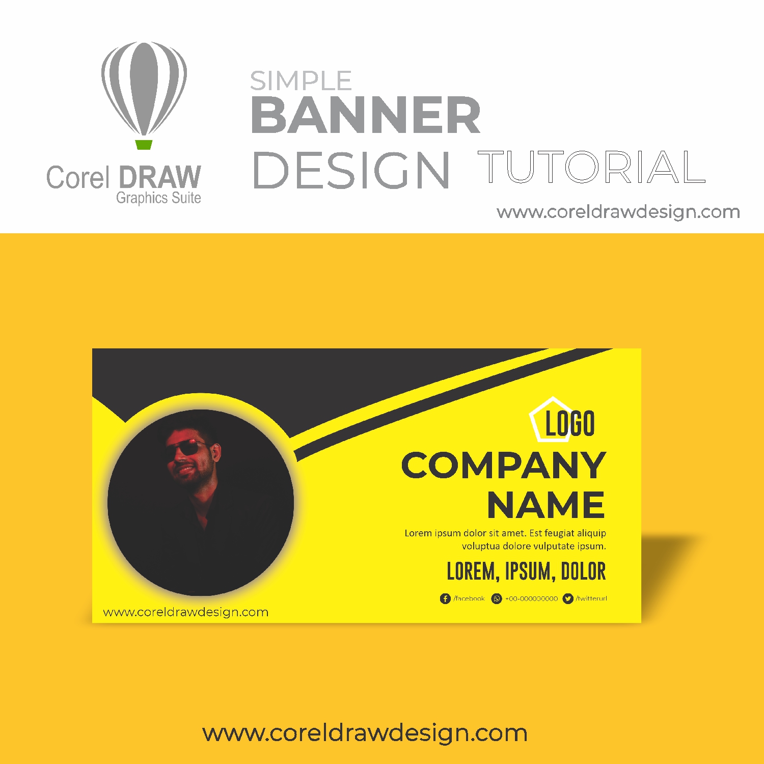 Coreldraw How to make a beautiful banner Digital Graphics Tutorial Coreldraw for Beginners