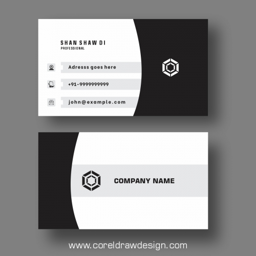Abstract Business Card Template Free Vector