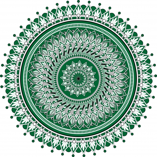 Green Mandala Art
