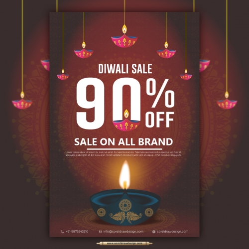 Happy diwali super sale poster
