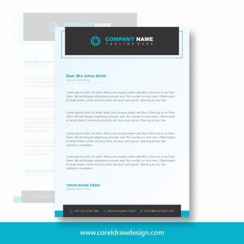 Letterhead Template In Flat Style Free Vector